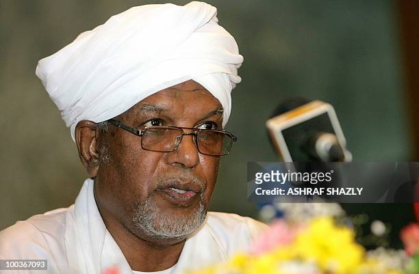 Ahmed Ibrahim al-Tahir, the new speaker of the recently elected parliament is seen during the first gathering of the Sudanese Parliament in Khartoum...