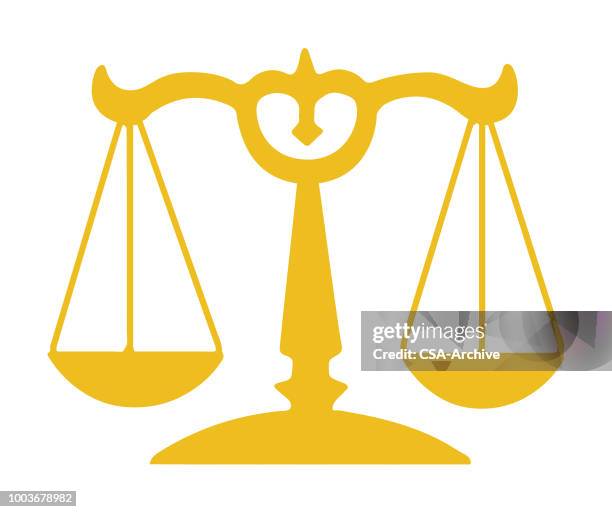 ilustraciones, imágenes clip art, dibujos animados e iconos de stock de la escala - balanza justicia