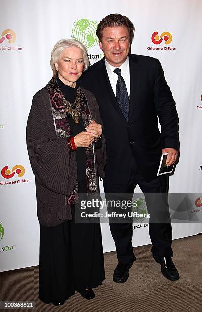 Actors Ellen Burstyn and Alec Baldwin attend the 9th annual The Art Of Giving benefit by Children For Children at Christie's on April 13, 2010 in New...