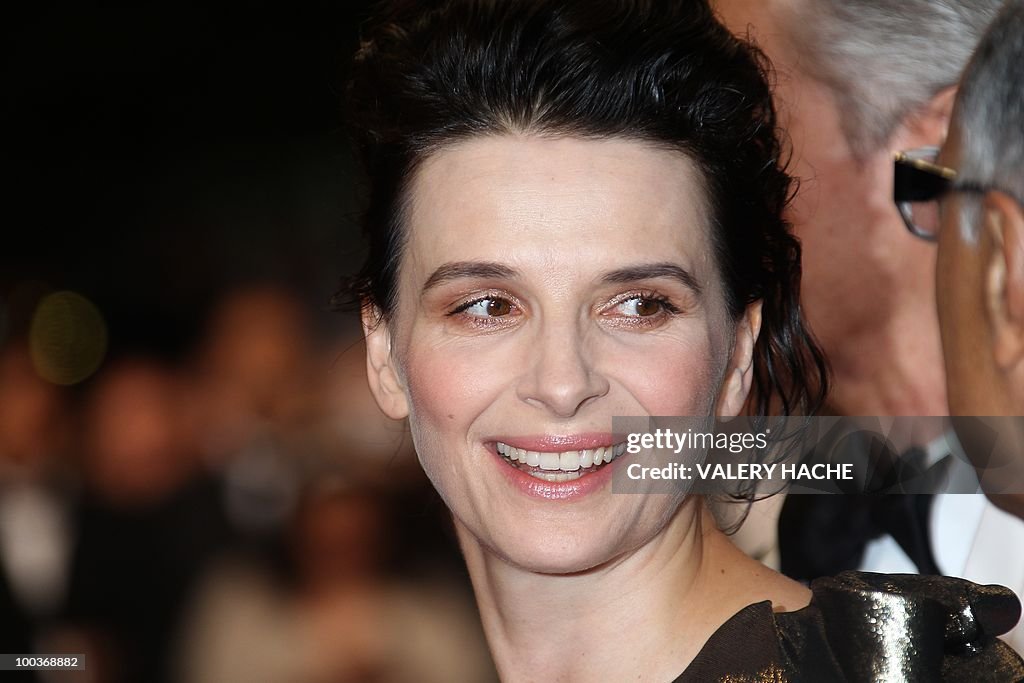 French actress Juliette Binoche arrives