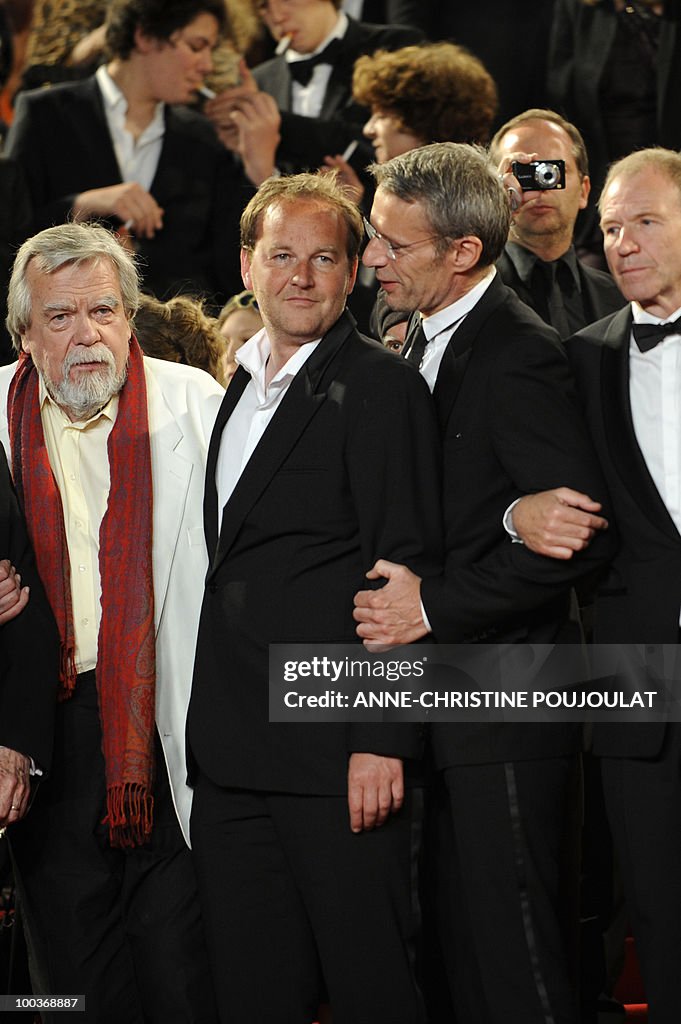 (From L) French actor Michael Lonsdale,