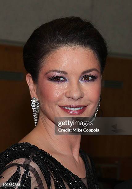 Actress Catherine Zeta-Jones attends the 55th Annual Drama Desk Awards at the FH LaGuardia Concert Hall at Lincoln Center on May 23, 2010 in New York...