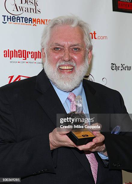 Jim Brochu receives an award at the 55th Annual Drama Desk Awards at the FH LaGuardia Concert Hall at Lincoln Center on May 23, 2010 in New York City.