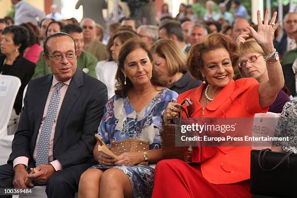 Curro Romero, Carmen Tello and Carmen Sevilla attend the Seville Golden Medal Ceremony at Seville Province Day on May 23, 2010 in Seville, Spain.