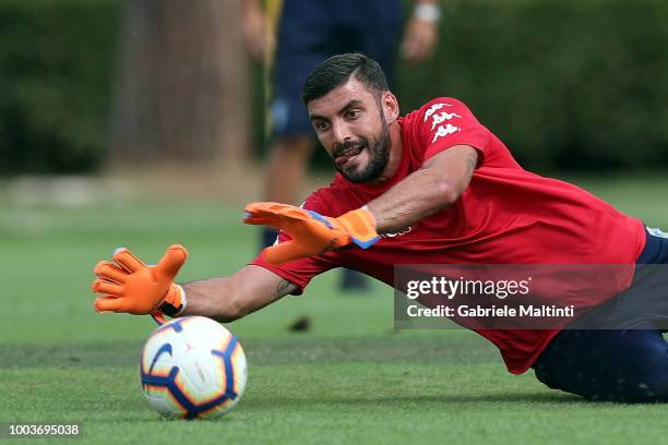 Pietro Terraciano of Empoli FC in action during the Pre-Season Friendly match between Pro Vercelli and Empoli FC on July 21, 2018 in Florence, Italy.