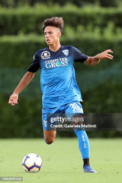 Samuele Ricci of Empoli FC in action during the Pre-Season Friendly match between Pro Vercelli and Empoli FC on July 21, 2018 in Florence, Italy.