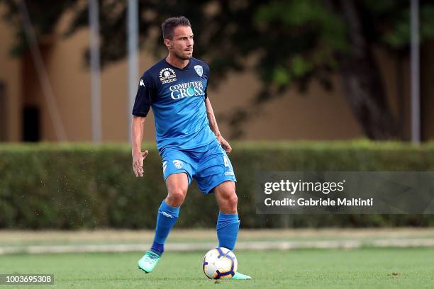 Matteo Brighi of Empoli FC in action during the Pre-Season Friendly match between Pro Vercelli and Empoli FC on July 21, 2018 in Florence, Italy.