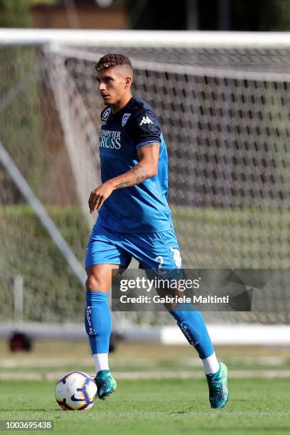 Giovanni Di Lorenzo of Empoli FC in action during the Pre-Season Friendly match between Pro Vercelli and Empoli FC on July 21, 2018 in Florence,...