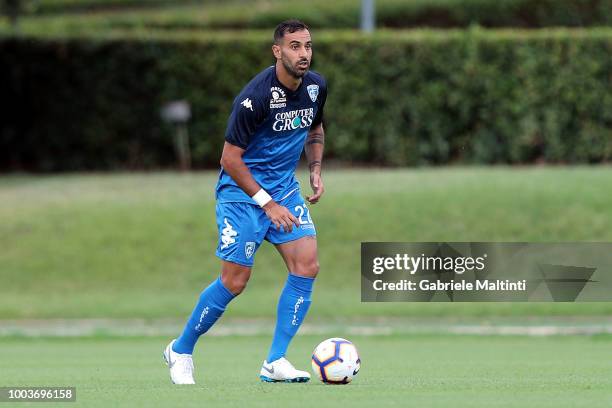 Domenico Maietta of Empoli FC in action during the Pre-Season Friendly match between Pro Vercelli and Empoli FC on July 21, 2018 in Florence, Italy.
