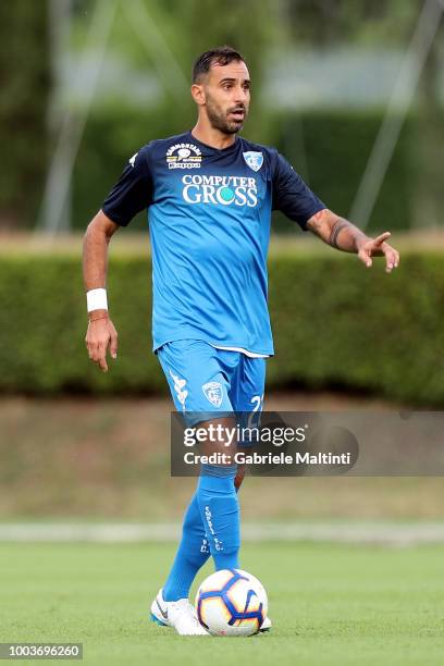 Domenico Maietta of Empoli FC in action during the Pre-Season Friendly match between Pro Vercelli and Empoli FC on July 21, 2018 in Florence, Italy.