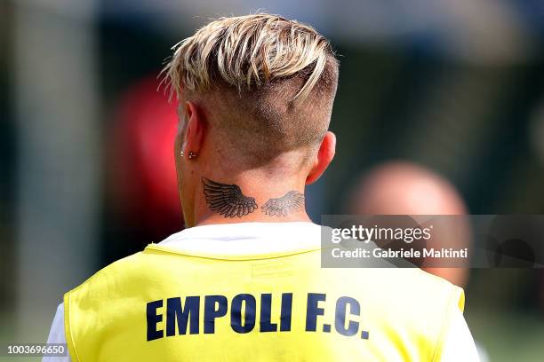 Antonino La Gumina of Empoli FC during the Pre-Season Friendly match between Pro Vercelli and Empoli FC on July 21, 2018 in Florence, Italy.