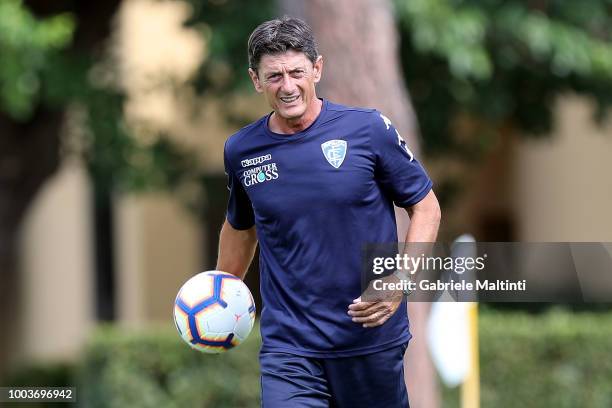 Mauro Marchisio goalkeeping coach Empoli FC during the Pre-Season Friendly match between Pro Vercelli and Empoli FC on July 21, 2018 in Florence,...