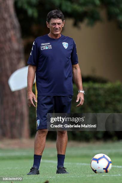 Mauro Marchisio goalkeeping coach Empoli FC during the Pre-Season Friendly match between Pro Vercelli and Empoli FC on July 21, 2018 in Florence,...