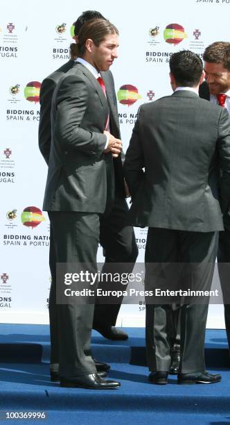 Sergio Ramos attends the opening of the Spanish Football Federation Museum on May 24, 2010 in Madrid, Spain.