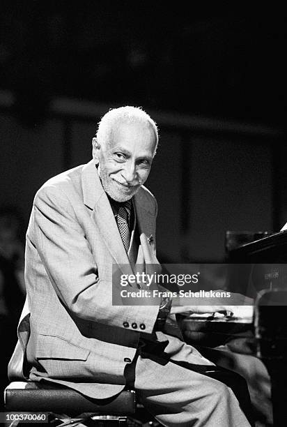 Ruben Gonzalez from Buena Vista Social Club performs live on stage at Bimhuis in Amsterdam, Netherlands on September 28 1997