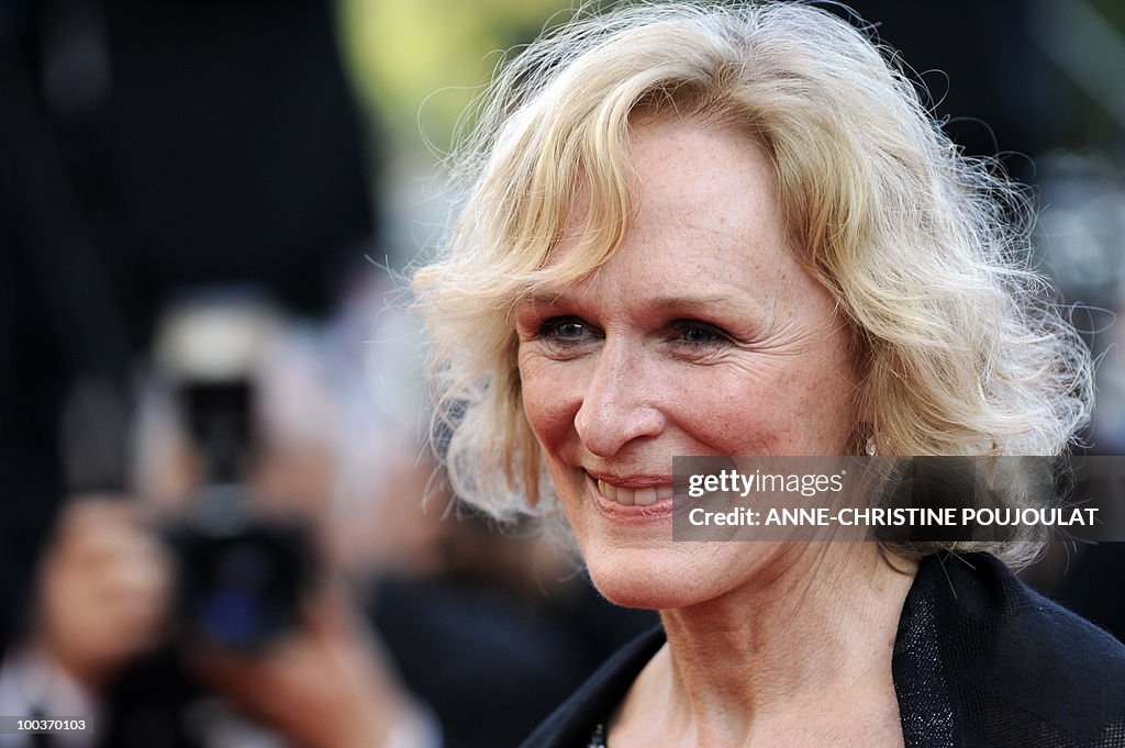 US actress Glenn Close leaves after the