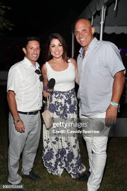 Dean Spinato, Elisa DiStefano and Jim Leyritz Attend 7th Annual St. Barth Hamptons Gala at Bridgehampton Historical Museum on July 21, 2018 in...