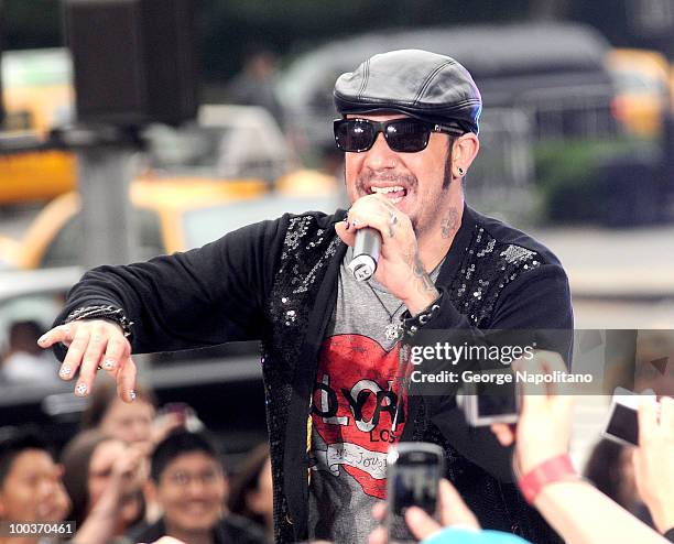 McLean of the Backstreet Boys performs on CBS' The Early Show Summer Concert Series at the CBS Early Show Studio Plaza on May 24, 2010 in New York...