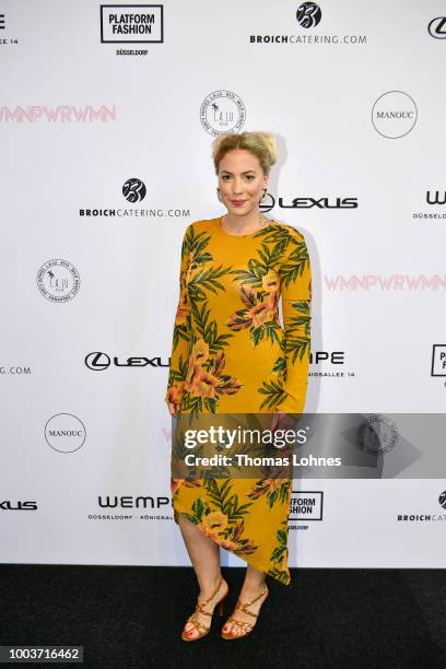 Christina Klein aka La Fee attends the WMN PWR WMN show during Platform Fashion July 2018 at Areal Boehler on July 22, 2018 in Duesseldorf, Germany.