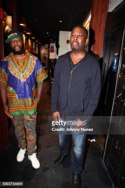 Talib Kweli and The GZA backstage at The Blue Note Club on July 21, 2018 in New York City.