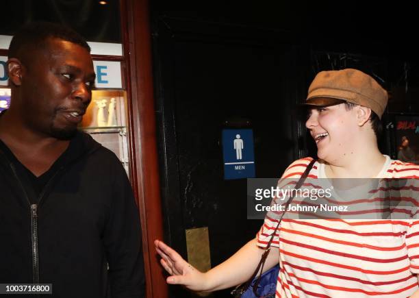 The GZA and YEBBA backstage at The Blue Note Club on July 21, 2018 in New York City.
