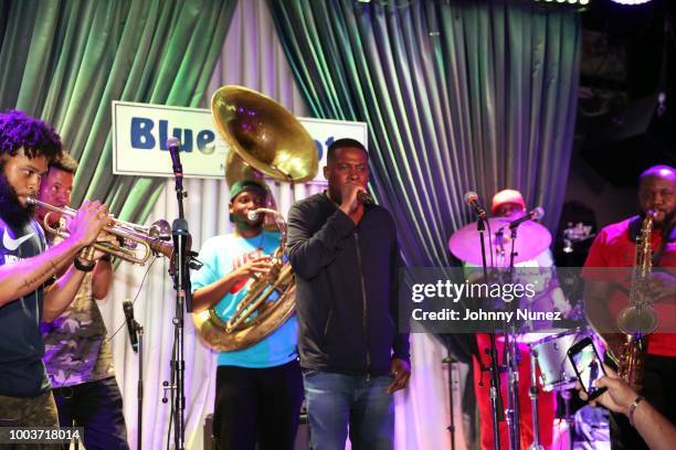 The GZA performs with The Soul Rebels at The Blue Note Club on July 21, 2018 in New York City.