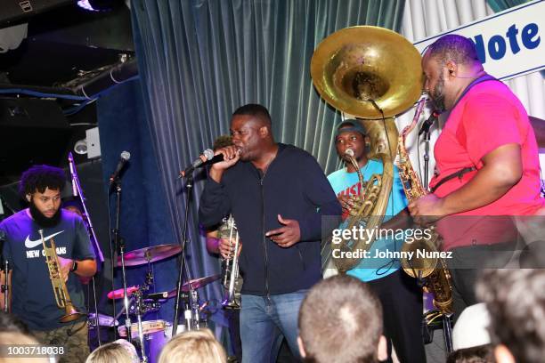 The GZA performs with The Soul Rebels at The Blue Note Club on July 21, 2018 in New York City.