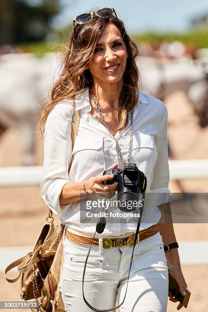 Paloma Lago attends during CSI Casas Novas Horse Jumping Competition on July 22, 2018 in A Coruna, Spain.