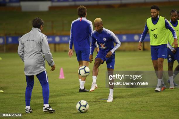 Charly Musonda of Chelsea during a training session at the WACA on July 22, 2018 in Perth, Australia.