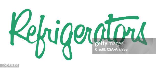 refrigerators - empty fridge stock illustrations
