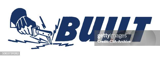 built - built font stock illustrations