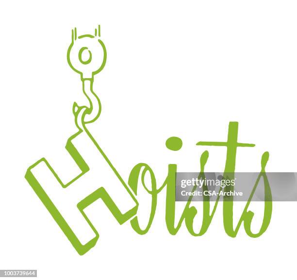 hoists - hoisted stock illustrations