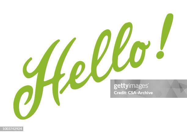 hello! - greeting stock illustrations