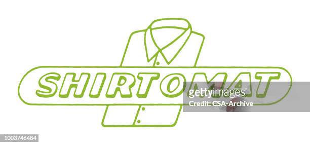 shirtomat - dry cleaning stock illustrations