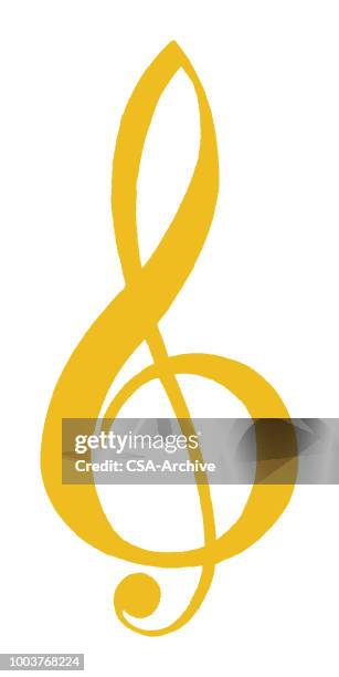 treble clef - treble clef stock illustrations