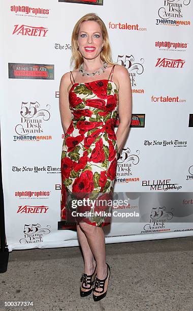 Actress Sherie Rene Scott arrives at the 55th Annual Drama Desk Awards at the FH LaGuardia Concert Hall at Lincoln Center on May 23, 2010 in New York...