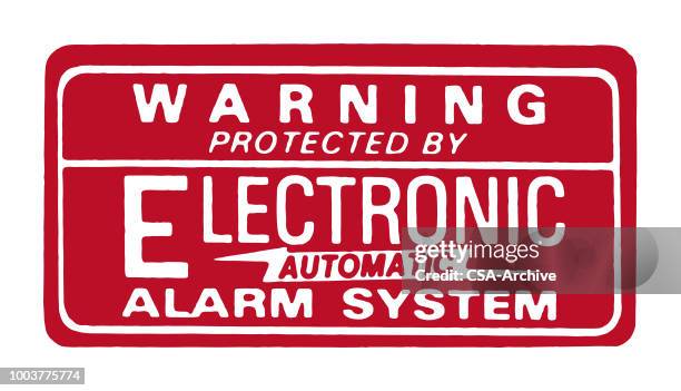 warning electronic alarm system - warning stock illustrations