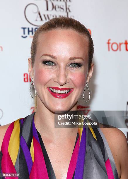 Actress Katie Finneran arrives at the 55th Annual Drama Desk Awards at the FH LaGuardia Concert Hall at Lincoln Center on May 23, 2010 in New York...