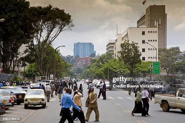 kenya, downtown nairobi. - nairobi - fotografias e filmes do acervo