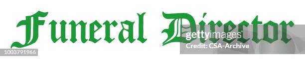 funeral director - burial stock illustrations