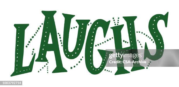 laughs - comic font stock illustrations