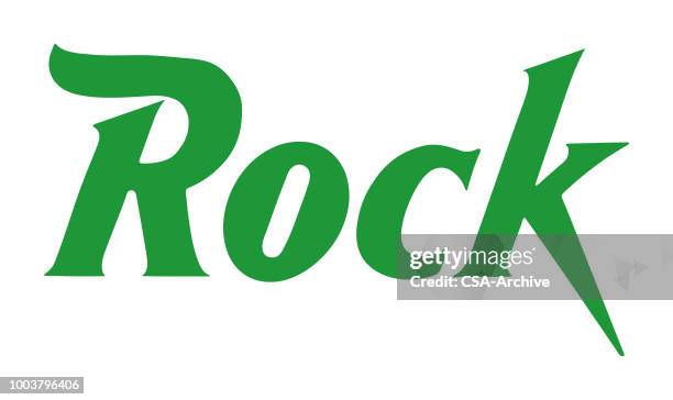 rock - rock font stock illustrations