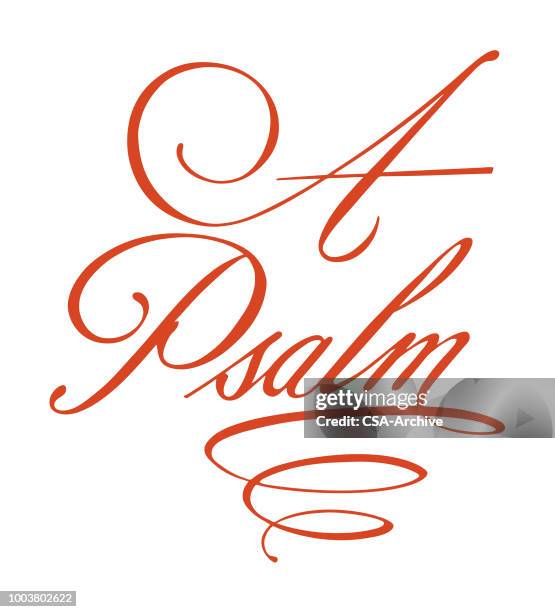 Pslam Font Holy Bible Font High Res Illustrations - Getty Images