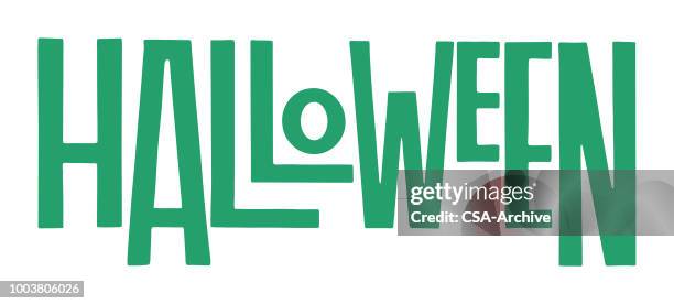 halloween - halloween font stock illustrations