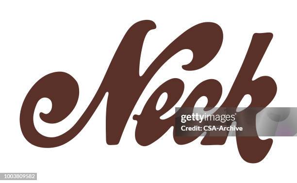 neck - text neck stock illustrations