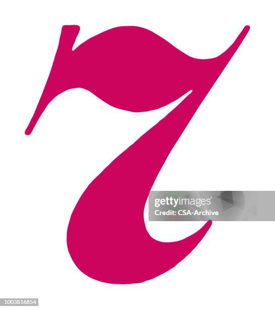 seven - number 7 stock illustrations