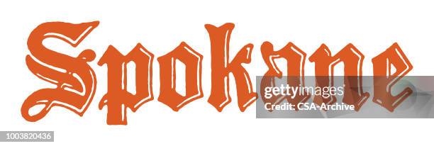 spokane - spokane stock illustrations