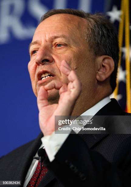 White House National Economic Council Director Lawrence Summers delivers remarks at the Johns Hopkins University Paul H. Nitze School of Advanced...