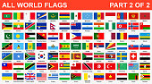 All world flags in alphabetical order. Part 2 of 2