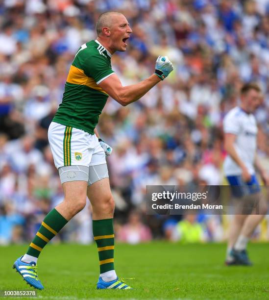 Clones , Ireland - 22 July 2018; Kieran Donaghy of Kerry encourages his team-mates during the GAA Football All-Ireland Senior Championship...